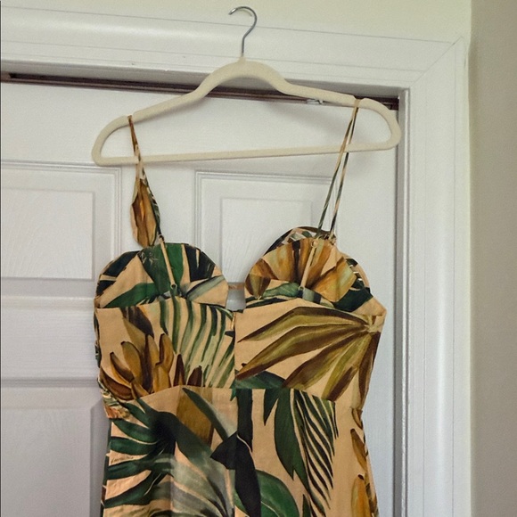 FARM Rio 3D Green and Yellow Tropical Midi Dress - Picture 5 of 5